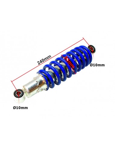 Część do quada 110 125 - amortyzator tylny niebieski całkowita długość 250 mm